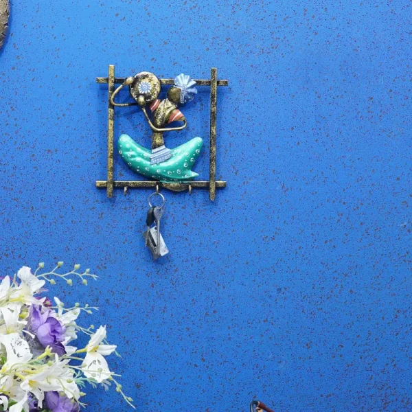 Green Musician Handpainted Key Hanger by Craft Tree