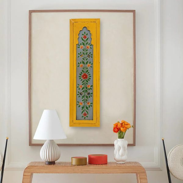 Craft Tree Mdf 7*25 Wall Hanging Decorative Showpiece Frame in Yellow Colour