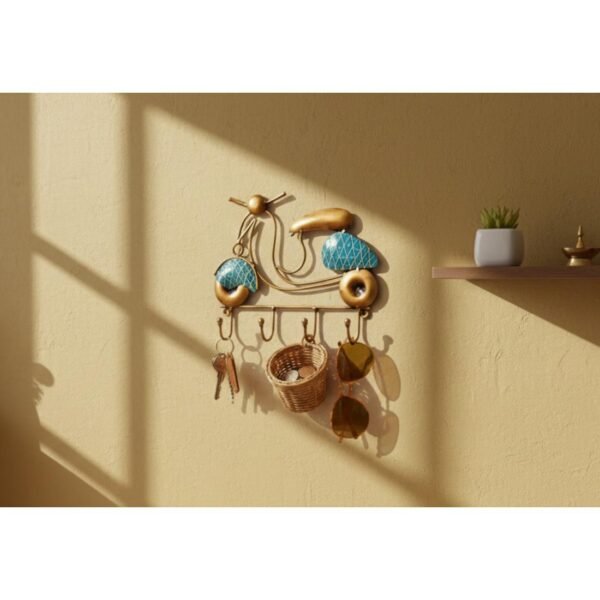 Craft Tree Metal handpainted Scooter Key Holder in Blue color