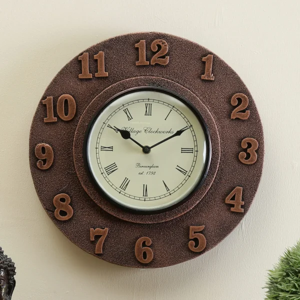 MDF Carved Round Wall Clock By Craft Tree