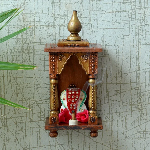 MDF Handpainted Wall Mounted Pooja Mandir