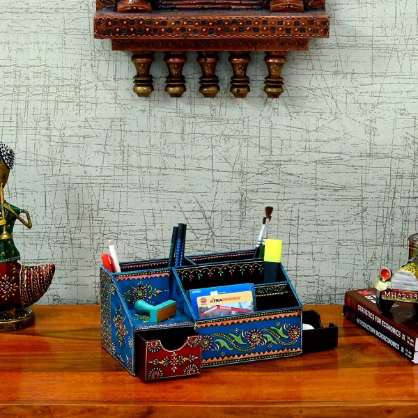 Ethinic (Set of 1) Engineered Wood Desk Organizer by Craft Tree