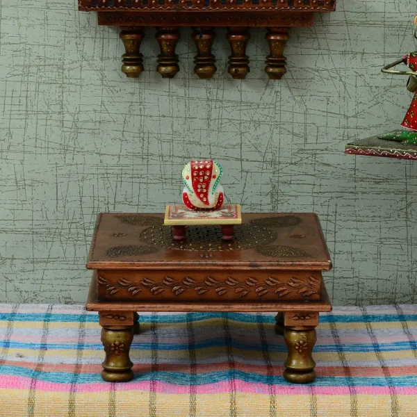 Copper Finish Chowki By Craft Tree