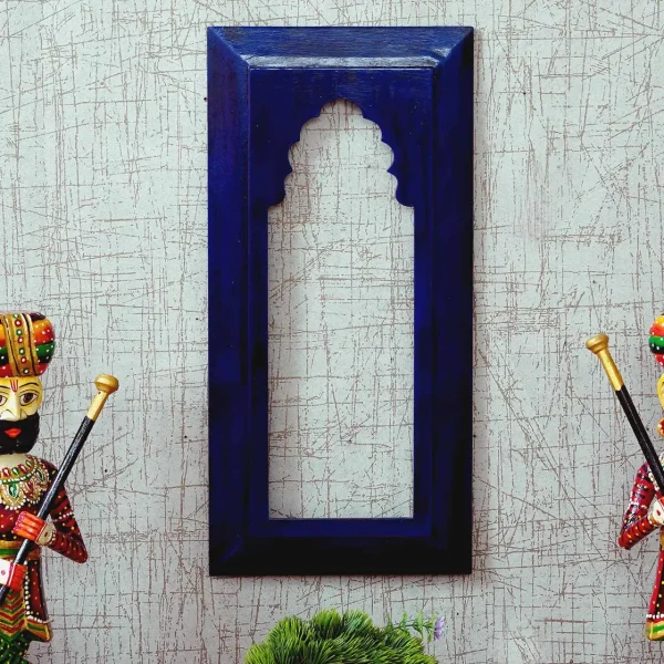 Mdf Wall Hanging Carving Frame in Blue Colour by Craft Tree(L6*H17 Inch)