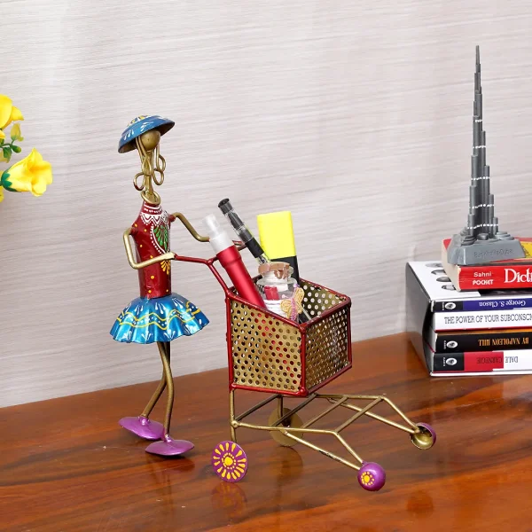 Metal Multicolour Showpiece Pen Stand By Craft Tree