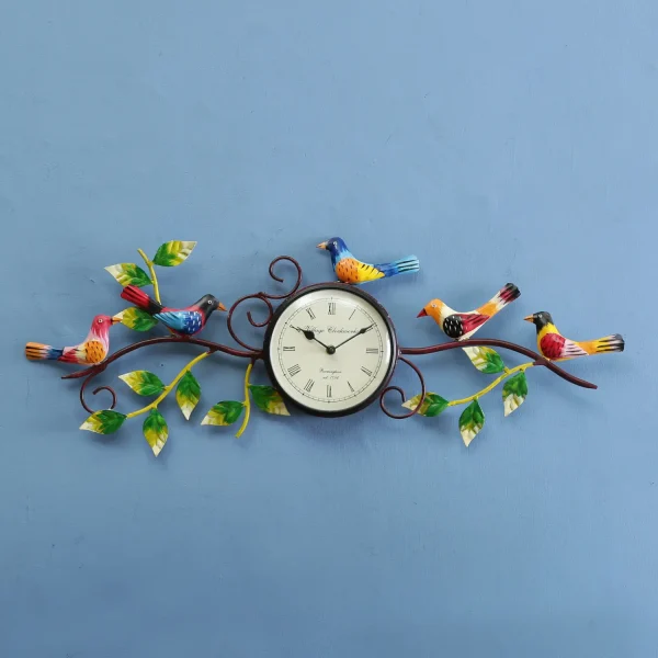 Metal Sparrow Art Wall Clock By Craft Tree/Sparrow Clock