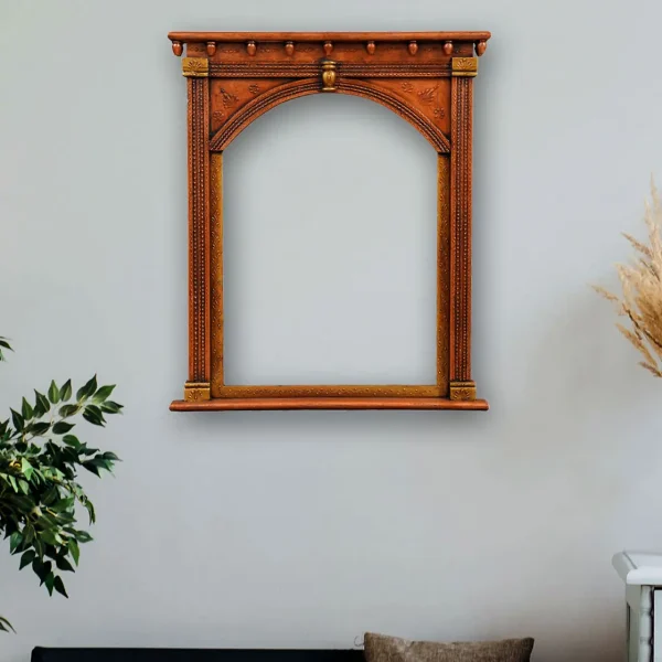 Wooden Mdf Frame 18*24 Jharokha in Copper Colour By Craft Tree(L18*H24 Inch)