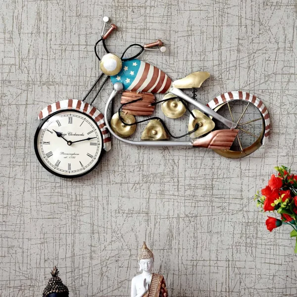 Metal Bike  Clock Dial Size 6''By Craft Tree