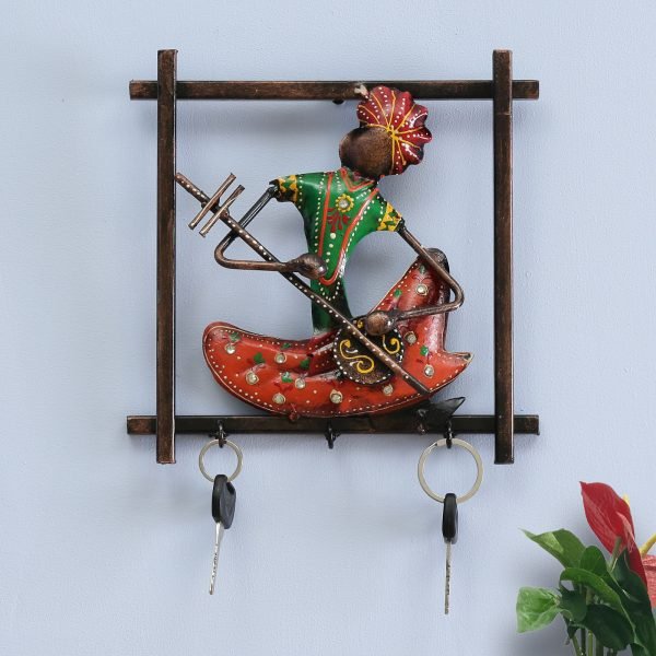 Iron Hand painted Red 9*9 Keyholder By Craft Tree