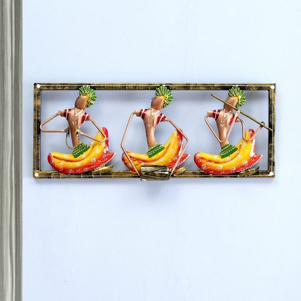 Iron Wall Hanging Showpiece Art In Yellow Color By Craft Tree