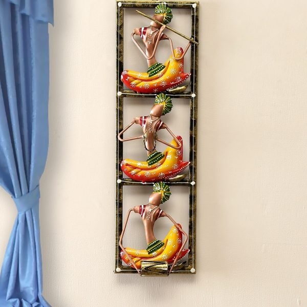 Iron Wall Hanging Showpiece Art In Yellow Color By Craft Tree