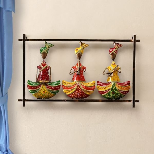 Metal Wall Hanging 3 Sardar Frame In Multicolour By Craft Tree