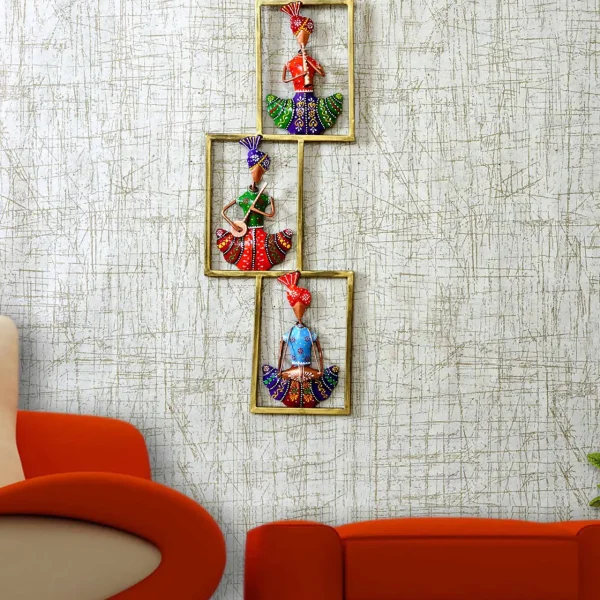 Iron Zig Zak Musician Frame in Multicolour By Craft Tree