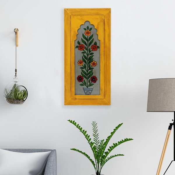 Craft Tree Mdf Wall Hanging Decorative Showpiece Frame in Yellow Colour