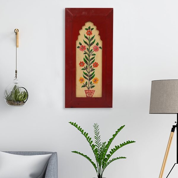 Craft Tree Mdf Wall Hanging Decorative Showpiece Frame in Red Color