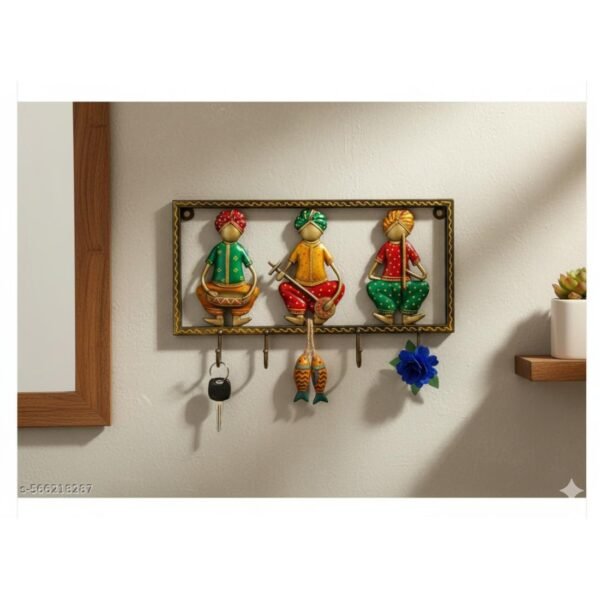 Craft Tree Metal handpainted Musician Key Holder in Multicolor
